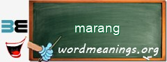 WordMeaning blackboard for marang